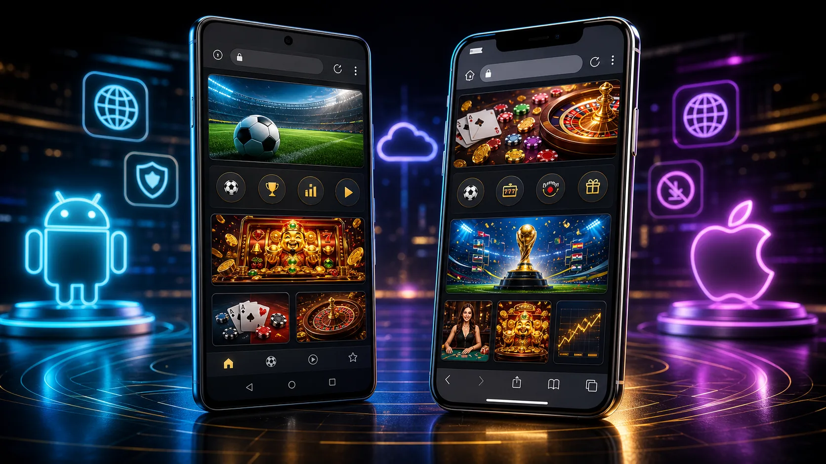 Experiência 22bet compatível com Android e iOS no navegador mobile